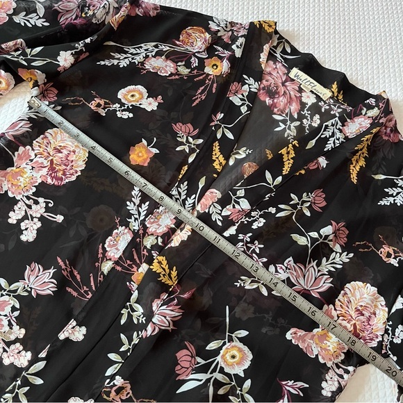 Wallflower Floral Boho‎ Kimono Black Size Small - Picture 7 of 8